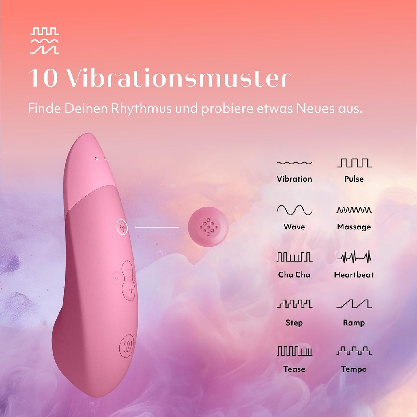Enhance 2-in-1 Klitorisvibrator mit Saugfunktion, Hellrosa