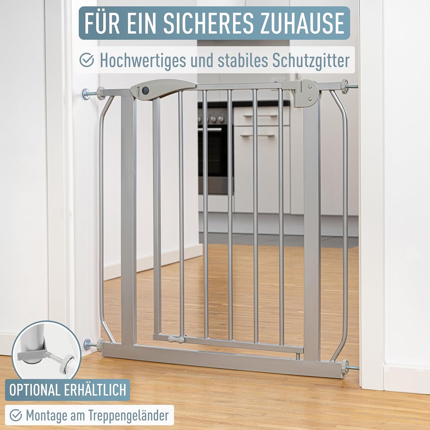 Türschutzgitter Berrin, ohne Bohren, 75-85 cm (1er Pack)
