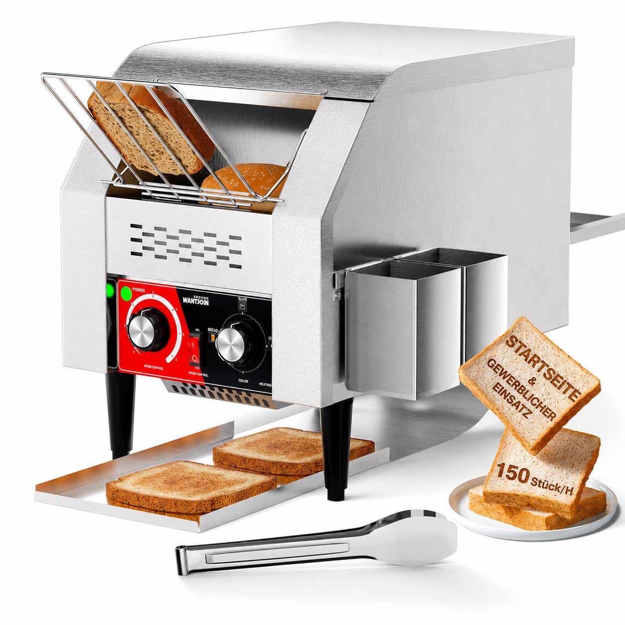 Gewerblicher Durchlauftoaster für 150 Scheiben/Stunde