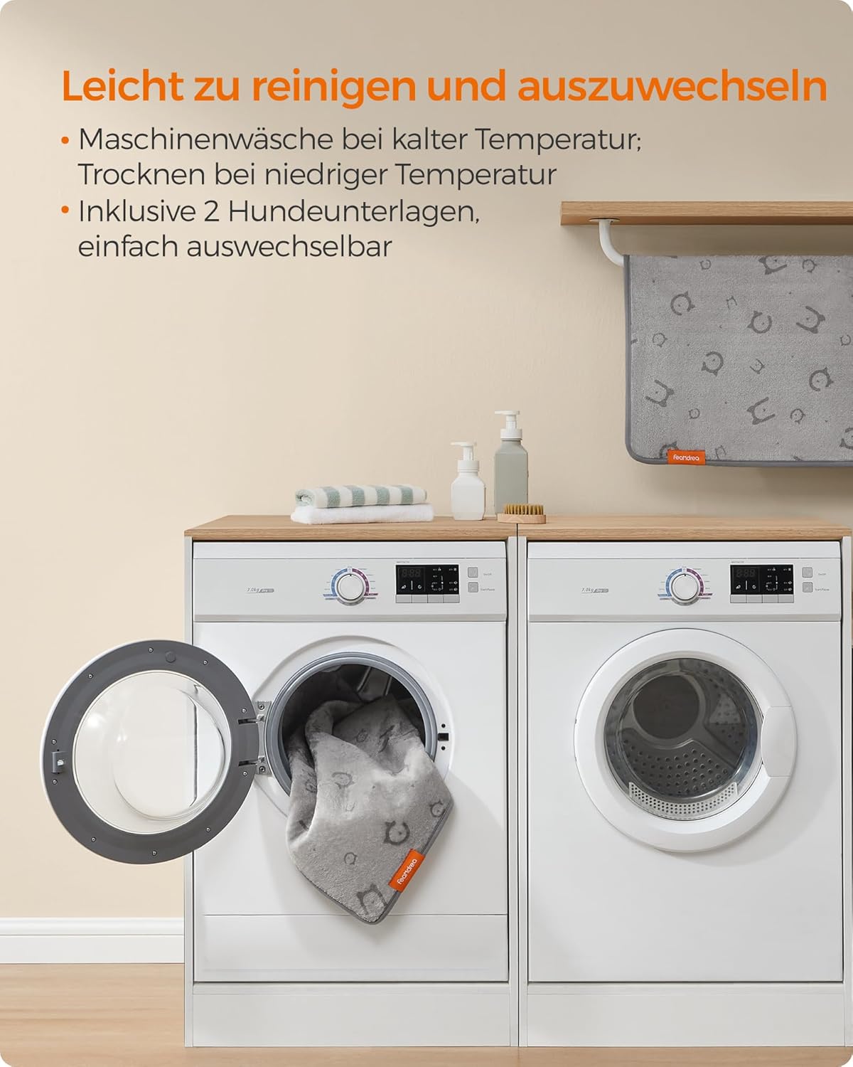 2er-Set Hundedecken, XL (122 x 91 cm) Taubengrau