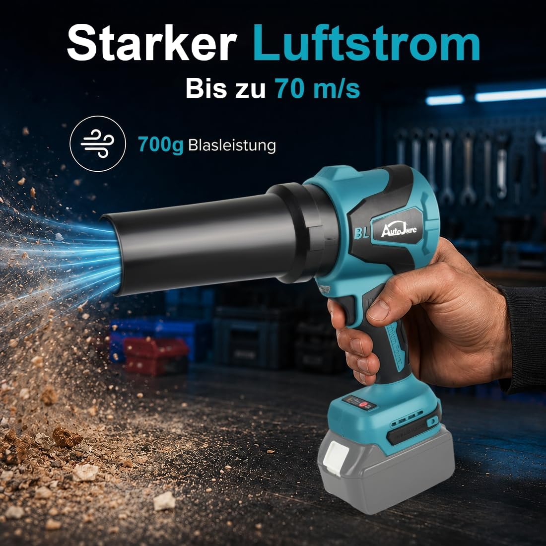 2-in-1 Akku Gebläse-Sauger, ohne Akku