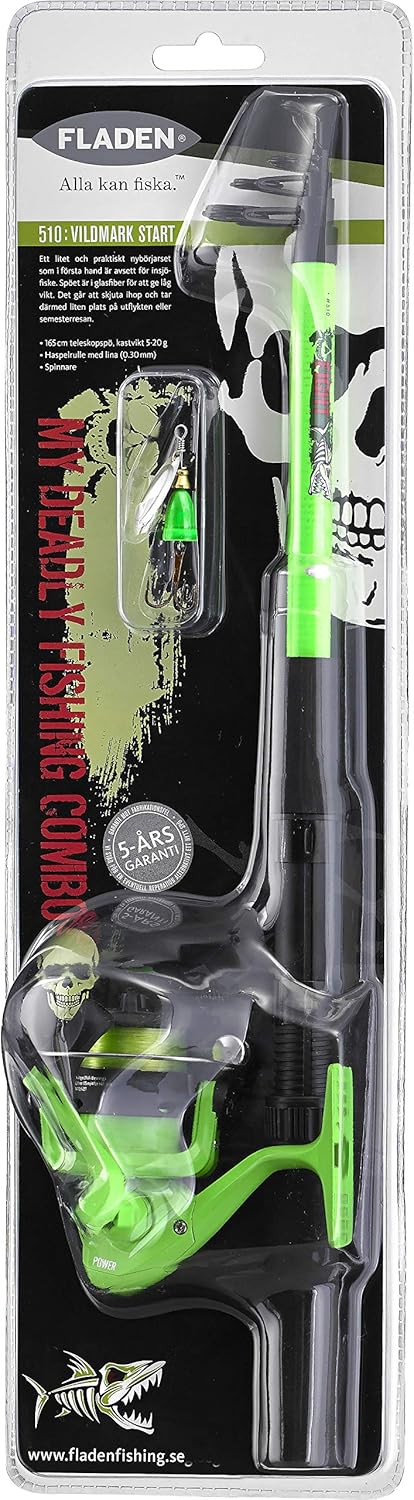 Kinderangel Starter Set Tele Spinning Combo, Grün