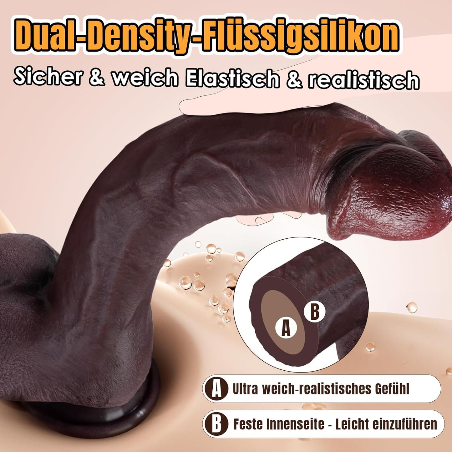 XXL Dildo, kaffeebraun