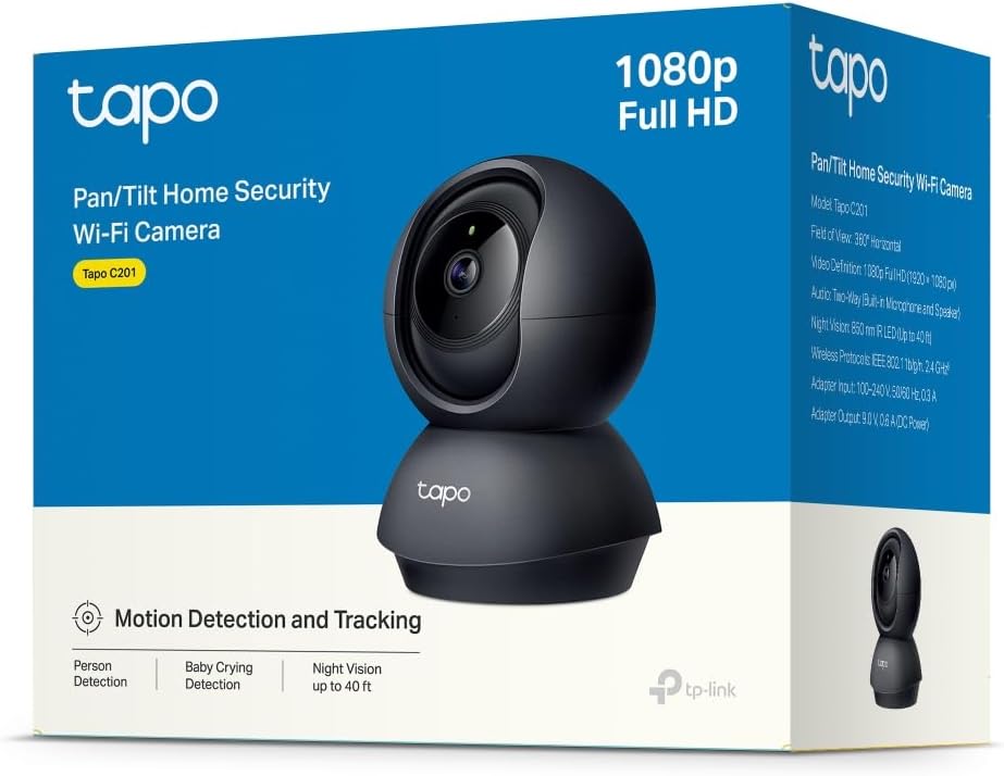 360° Innenraum-Überwachungskamera mit Nachtsicht, 1-pack(Schwarz)