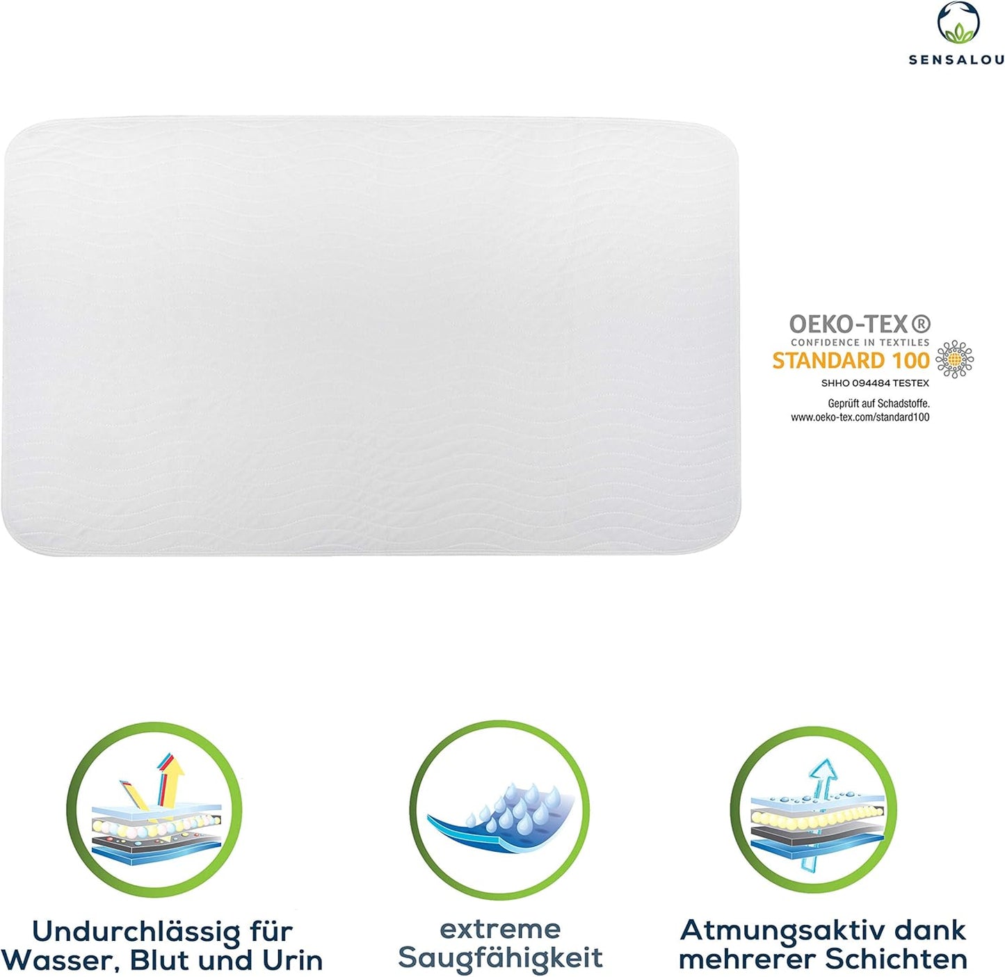 Inkontinenz-Bettunterlagen 4er Set, 4 50x70 cm (4er Pack)