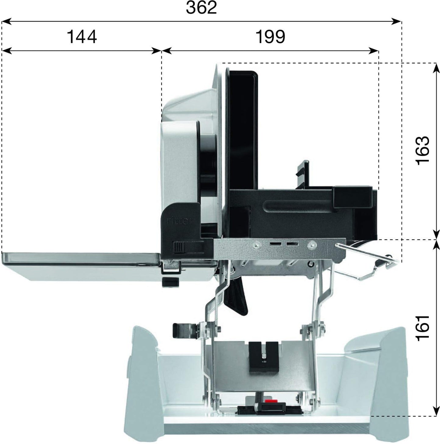 Einbau-Allesschneider AES 52 S-300, 19,5 x 38,5 cm