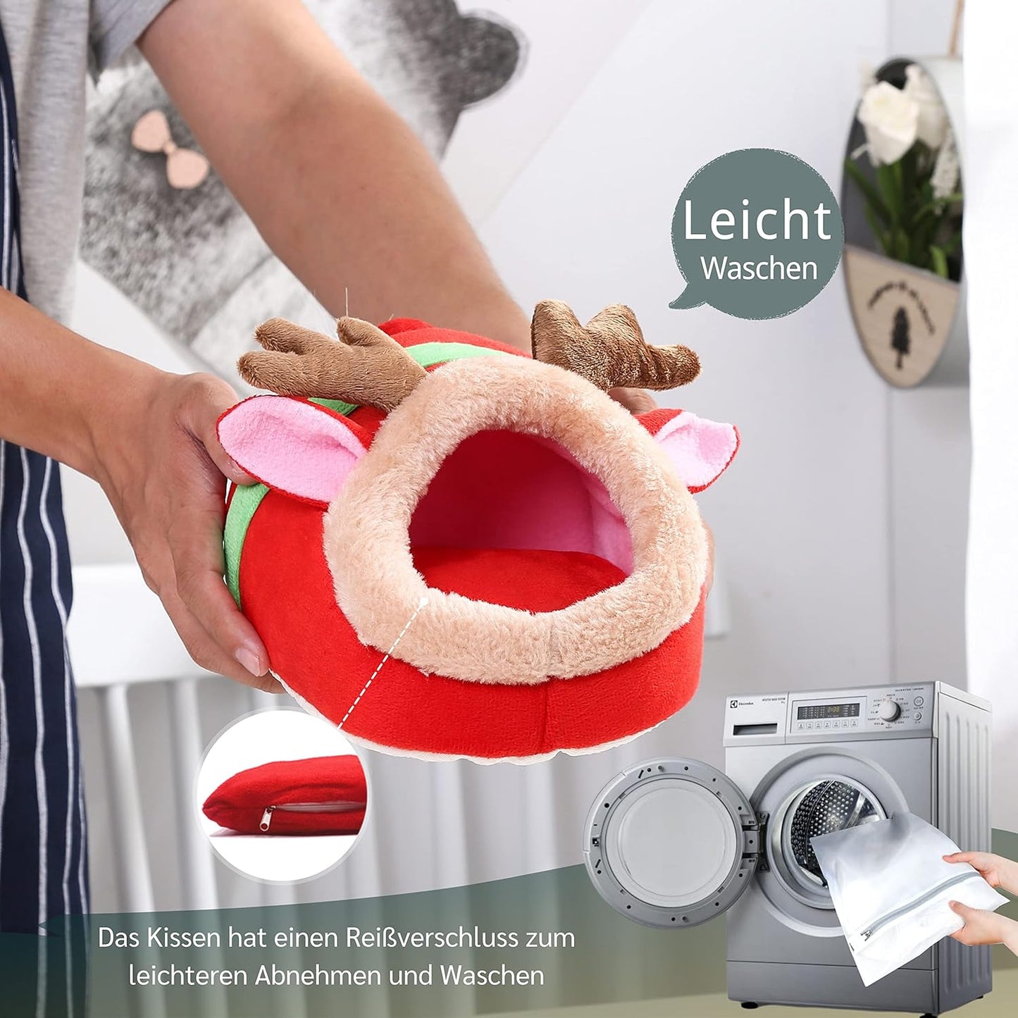 Kleintierhöhle für Chinchilla & Co. (Modell Rentier), 5-Rentier Klein