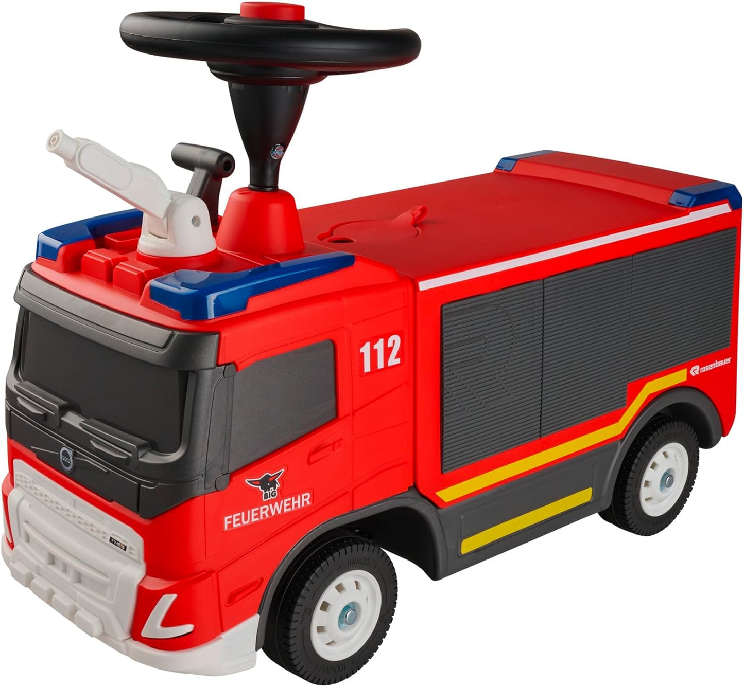 Rutschauto Feuerwehr mit Hupe und Wasserspritzer