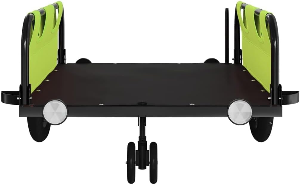 Fahrradanhänger Oxford-Gewebe und Eisen, Grün 124 x 64.5 x 36 cm