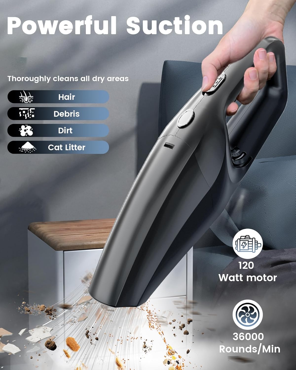 Handstaubsauger SM01 mit HEPA-Filter