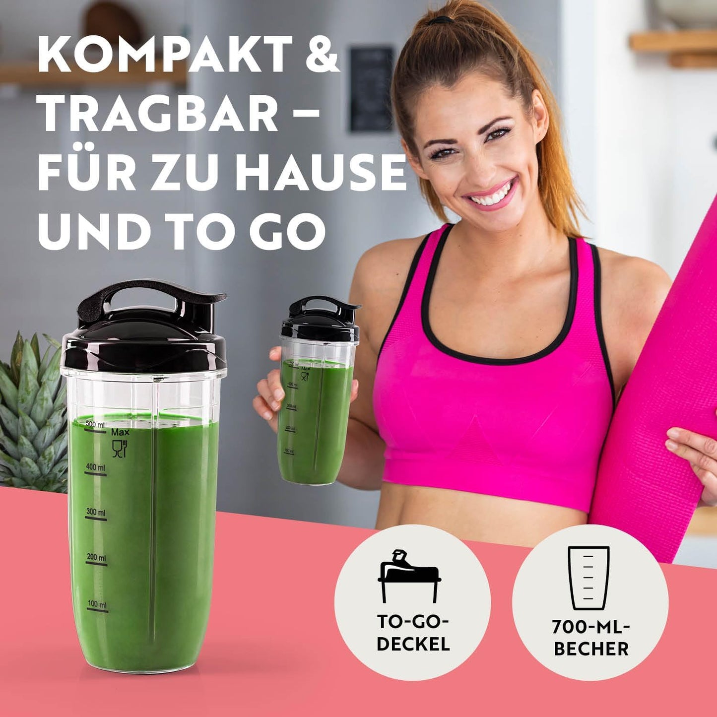 Nährstoffextraktor, Silber-schwarz | 500 W Nutrition Mixer | M-set