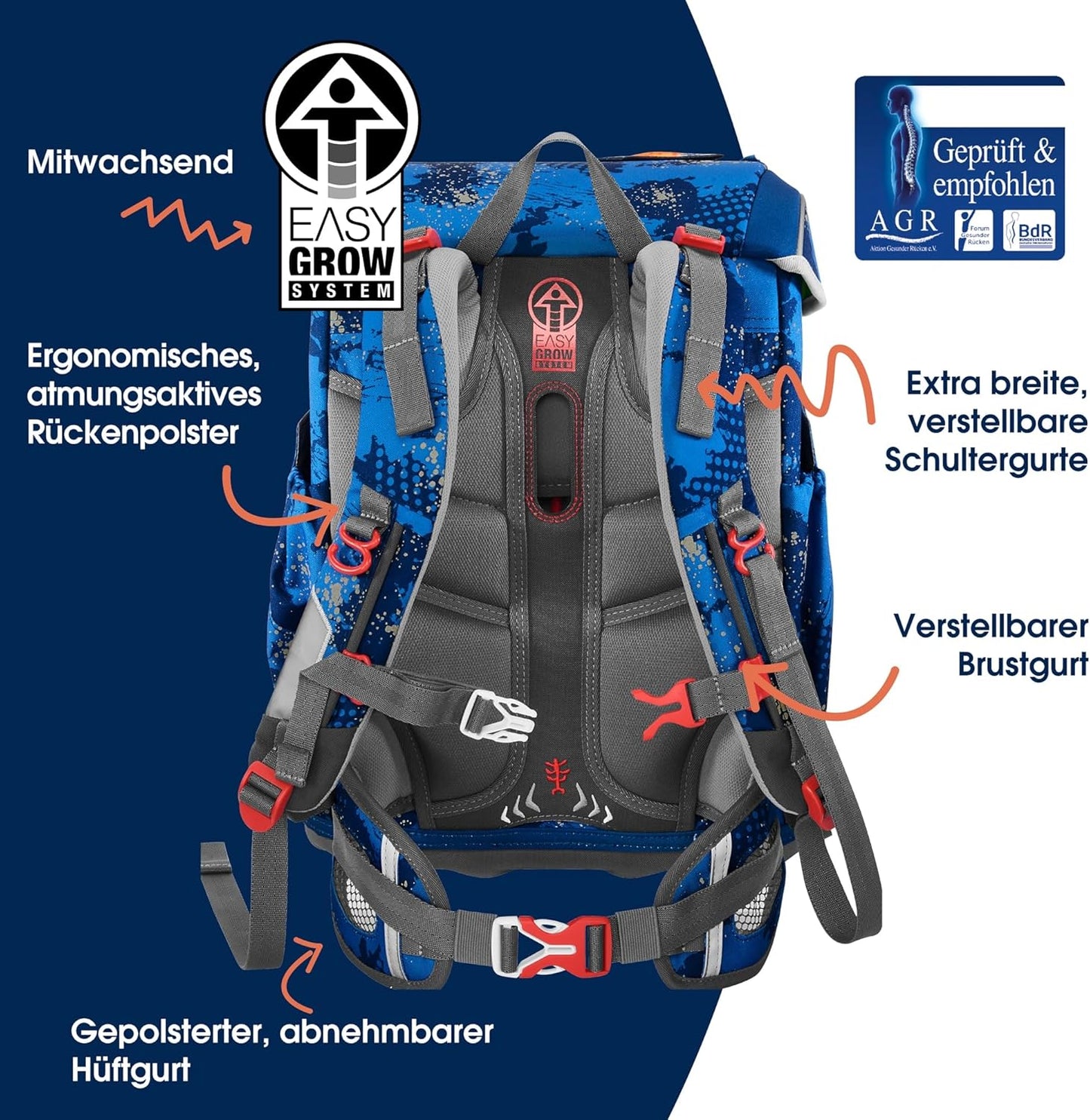 Schulranzen-Set Rocket Novo, Rocket Novo - Blau