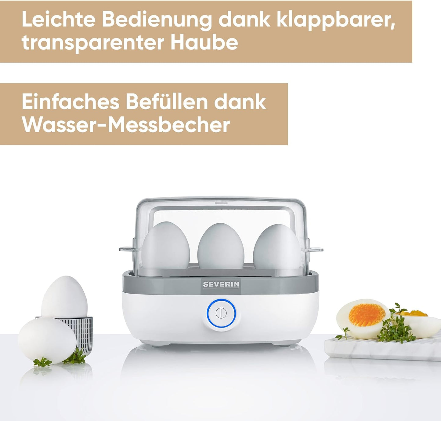 Eierkocher EK 3164 mit Signalton, Weiss
