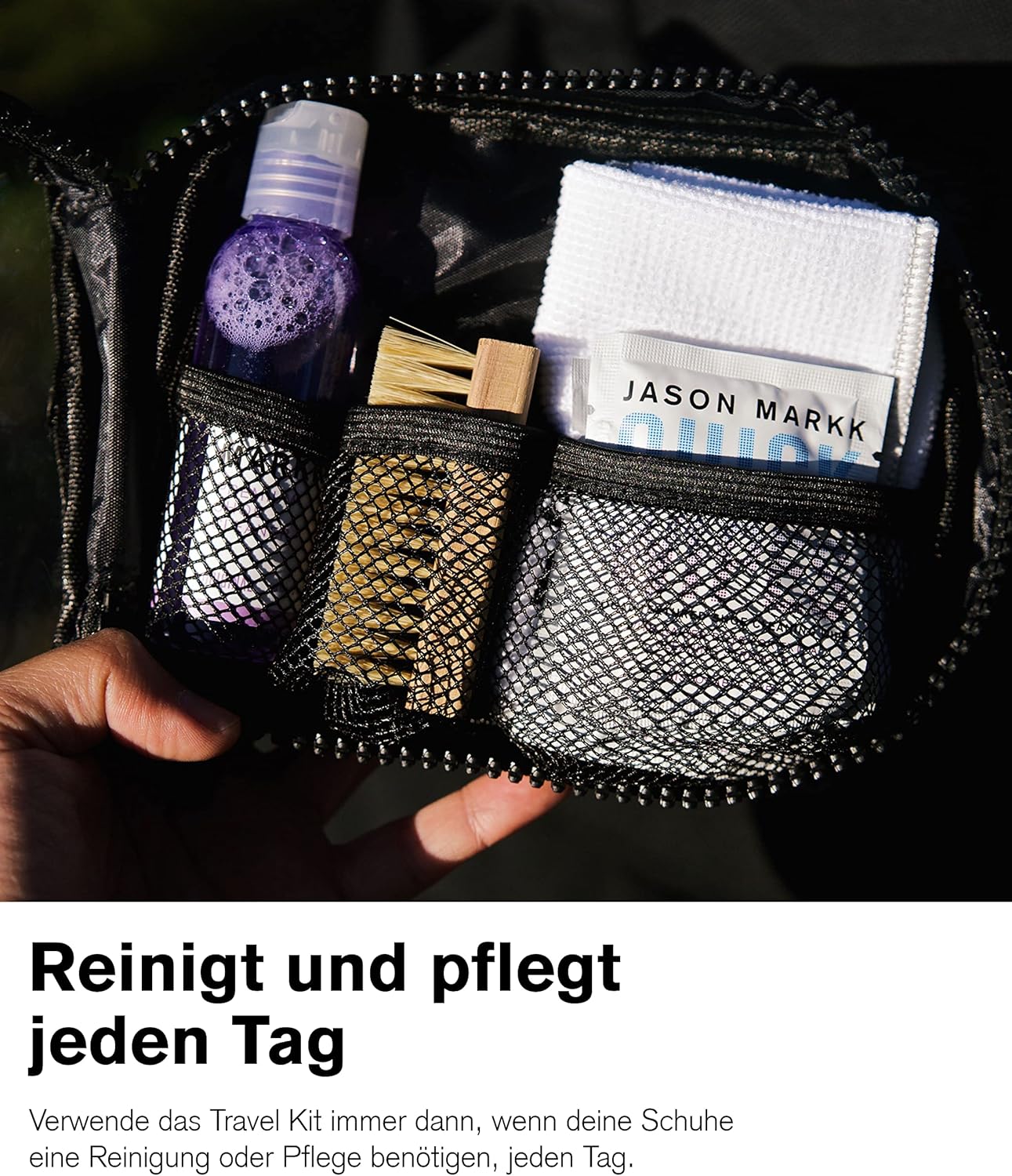 Reise-Schuhreinigungsset mit Premium-Zubehör, Reise-Set