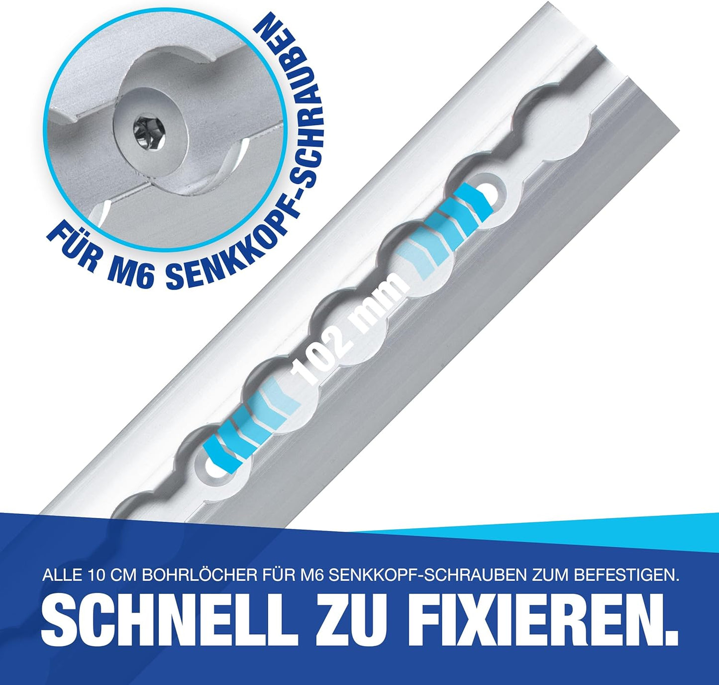 Airlineschiene Starterset mit Fittings (4x1m)