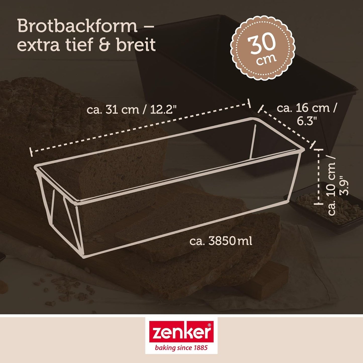 Brotbackform mit Antihaftbeschichtung