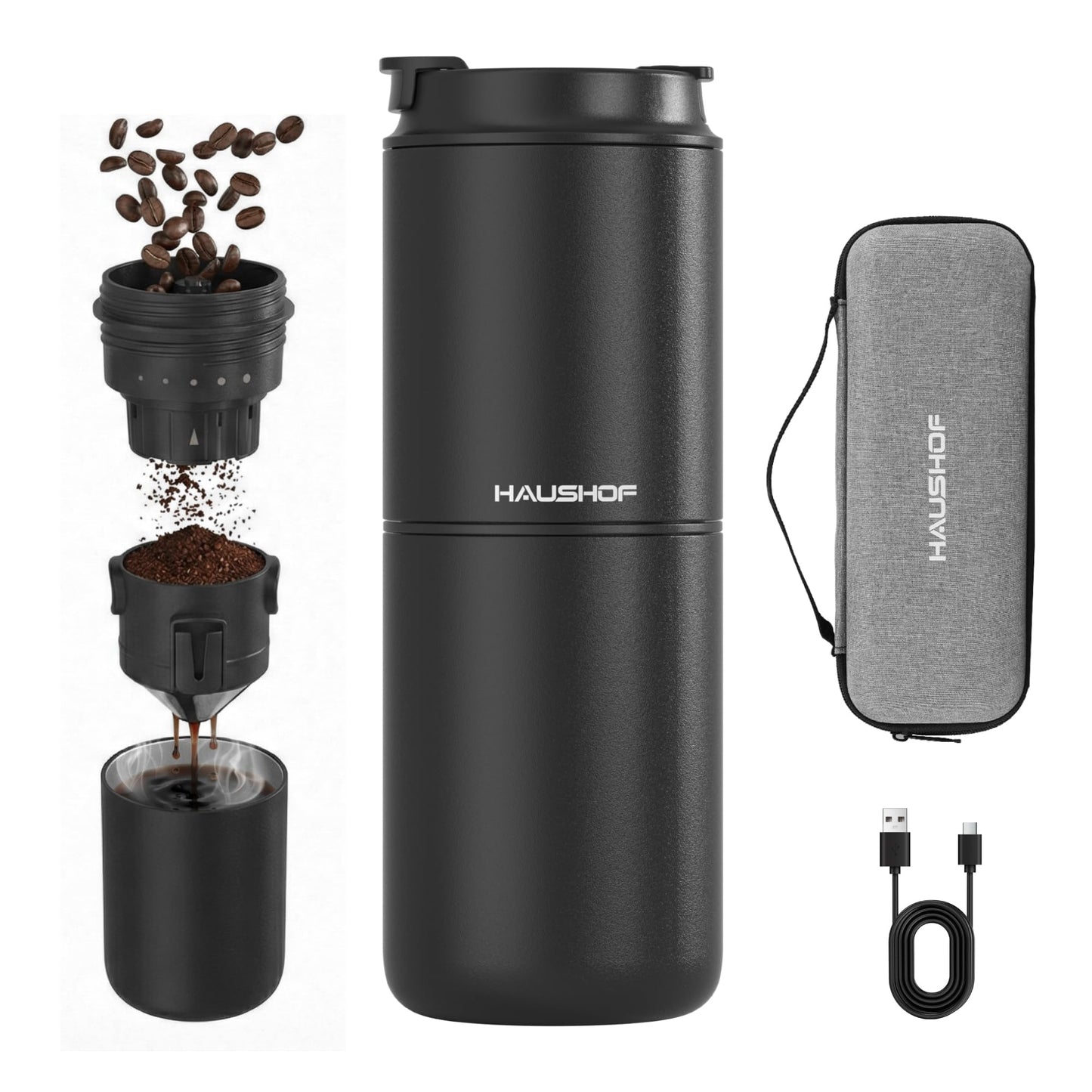 Elektrische Kaffeemühle, Schwarz