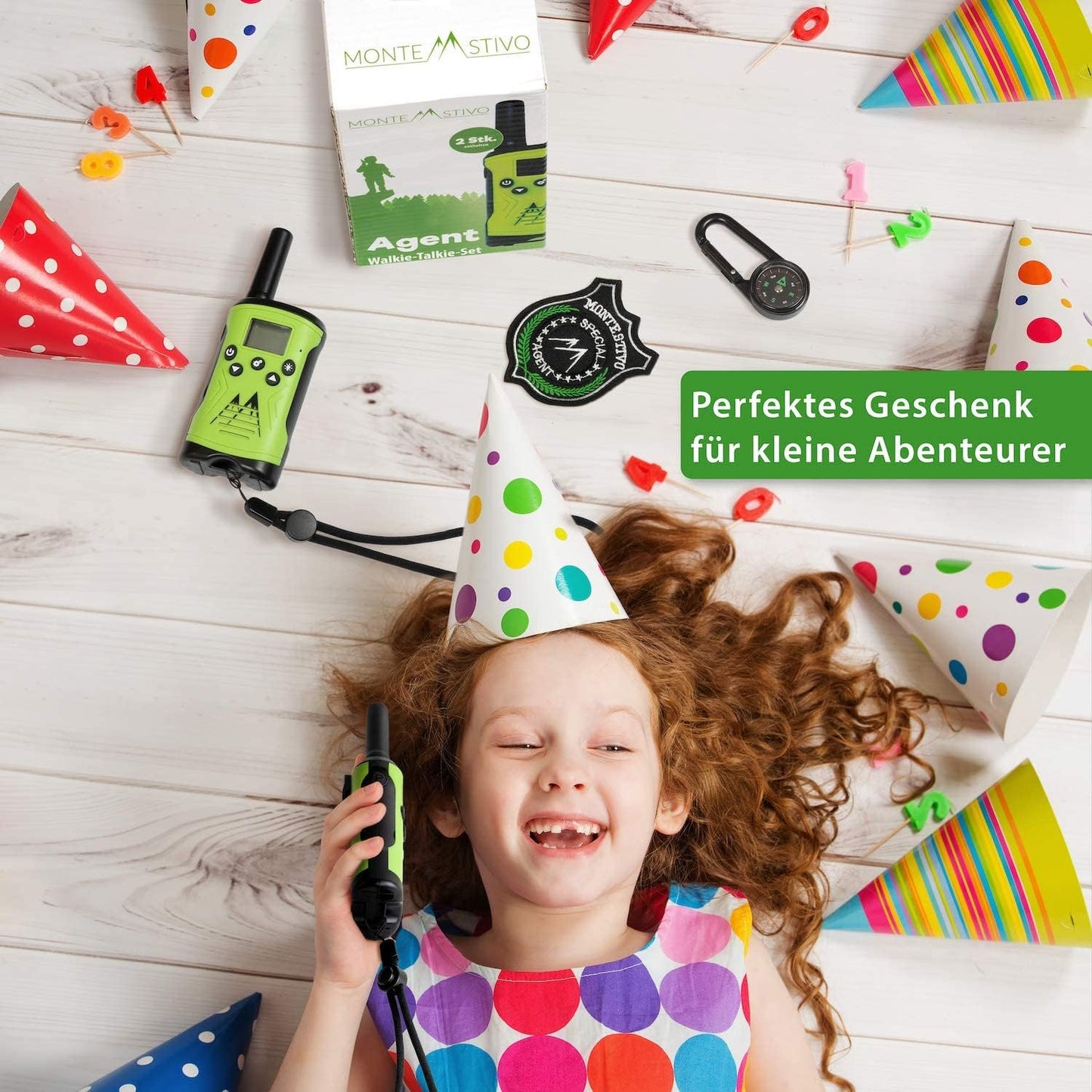 Walkie Talkie Set für Kinder, Grün