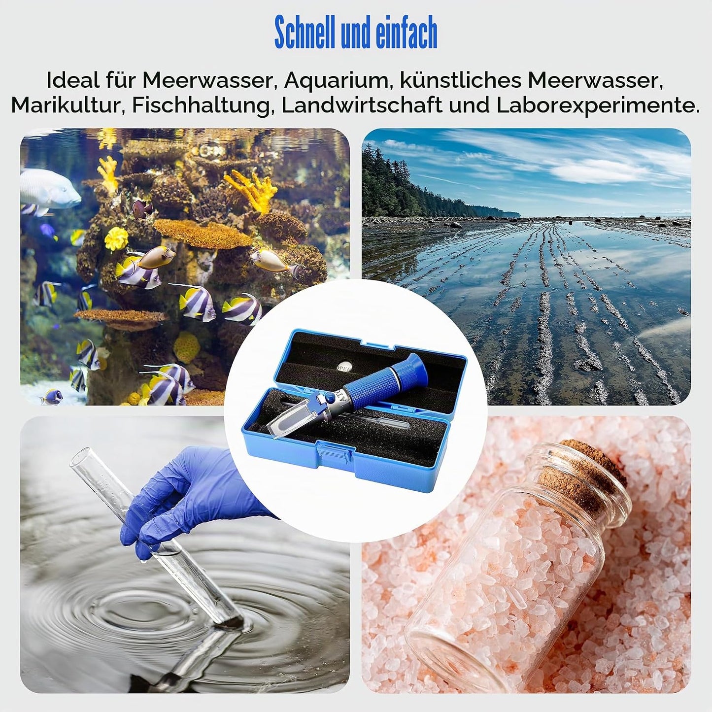 Salzgehalt-Refraktometer für Aquarien, Salzgehalt Refraktometer-01