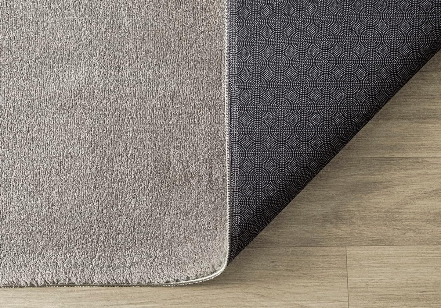 Relax Badezimmerteppich, rutschfest, flauschig und waschbar, 120 cm Rund Sand