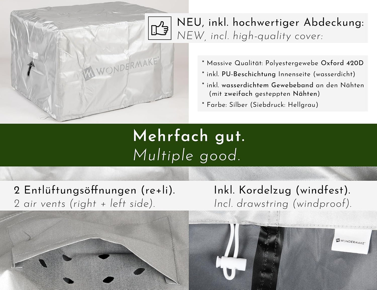 Design-Kindersitzgruppe "sedensa1" mit Abdeckung, Fichte, Bunt - Pastell