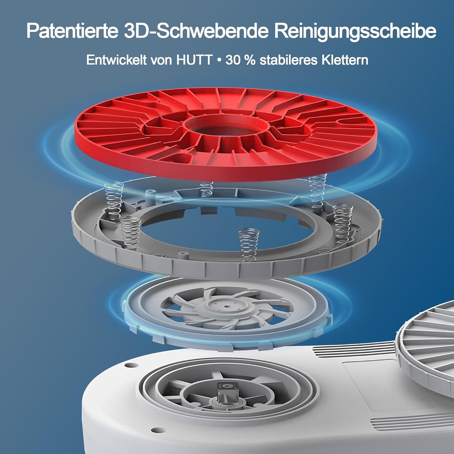 S55 Pro Fensterputzroboter mit 3D-Schwebepads und SLAM 4.0