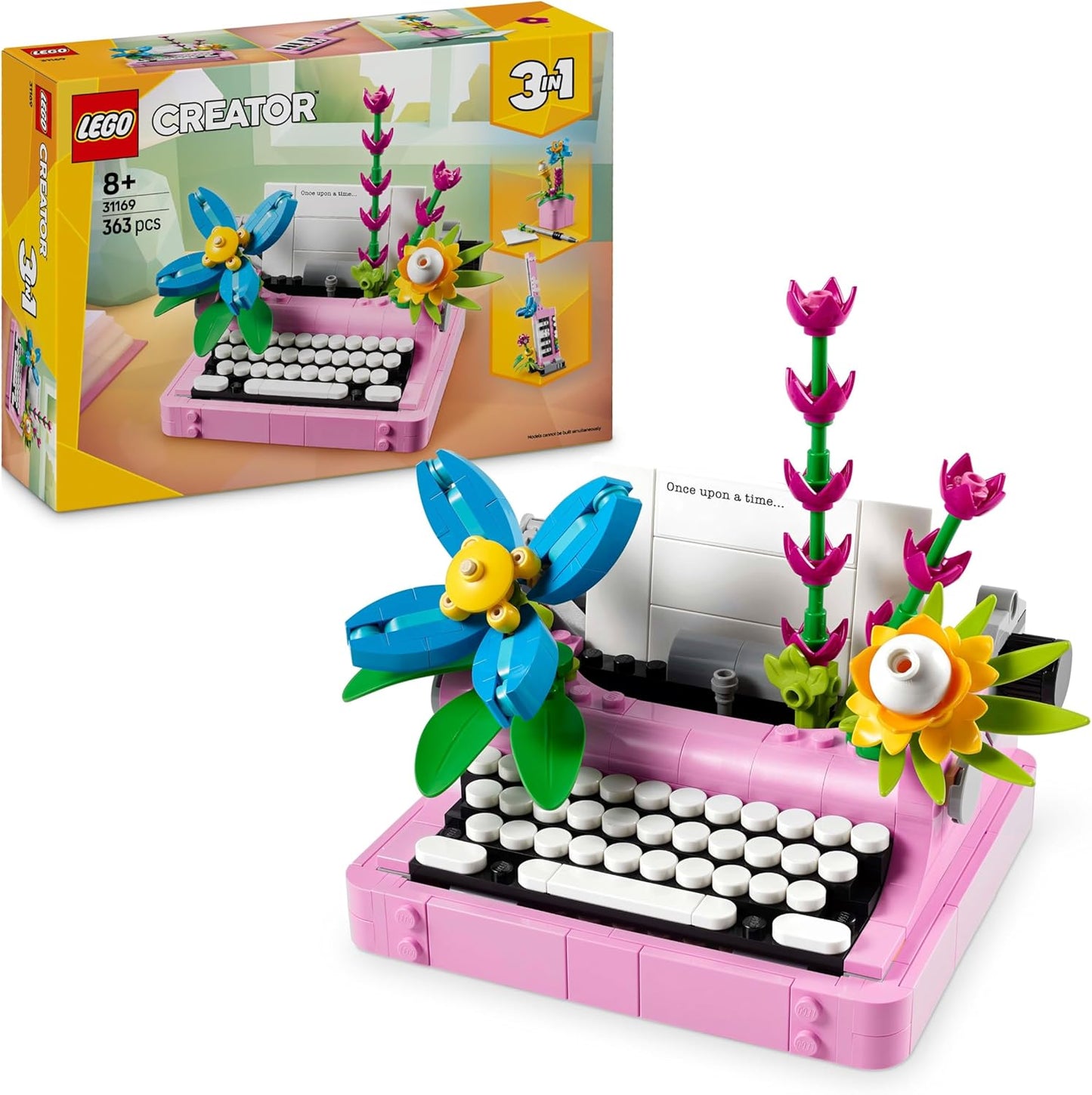Schreibmaschine mit Blumen