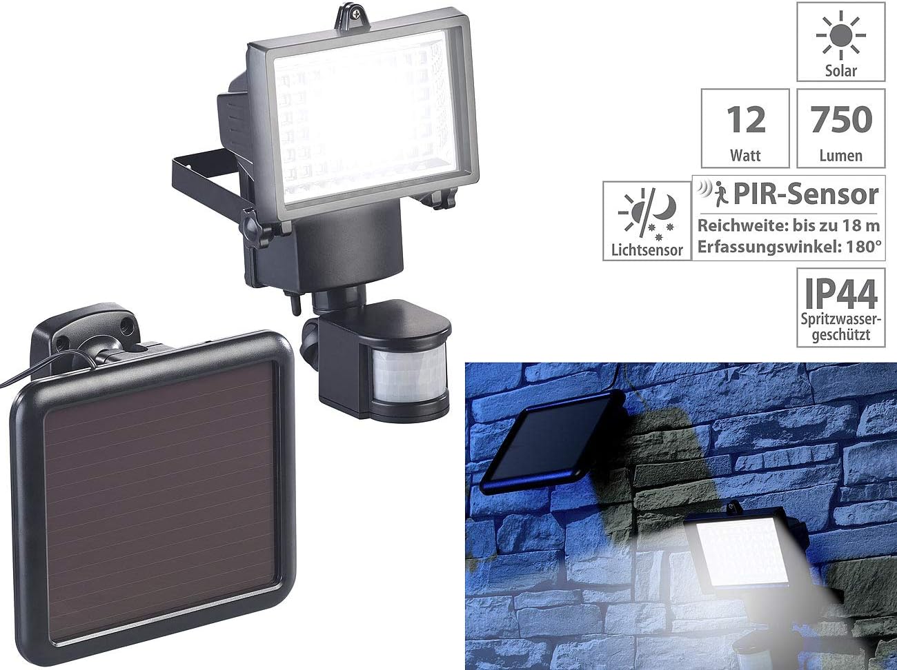 LED Fassadenstrahler mit Bewegungsmelder