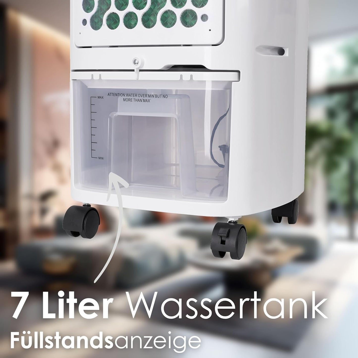 3in1 Standventilator mit Wasserkühlung und Timer