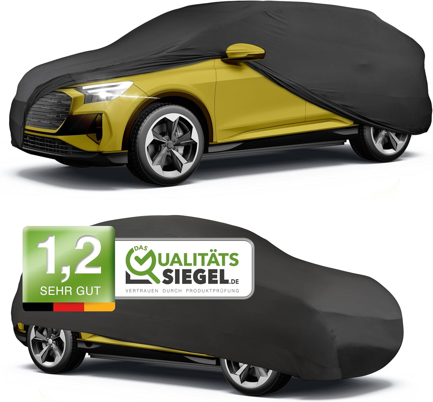 Autoabdeckung für SUV/VAN (424 cm), Schwarz Größe 7: SUV/VAN 370 - max. 424 cm Länge