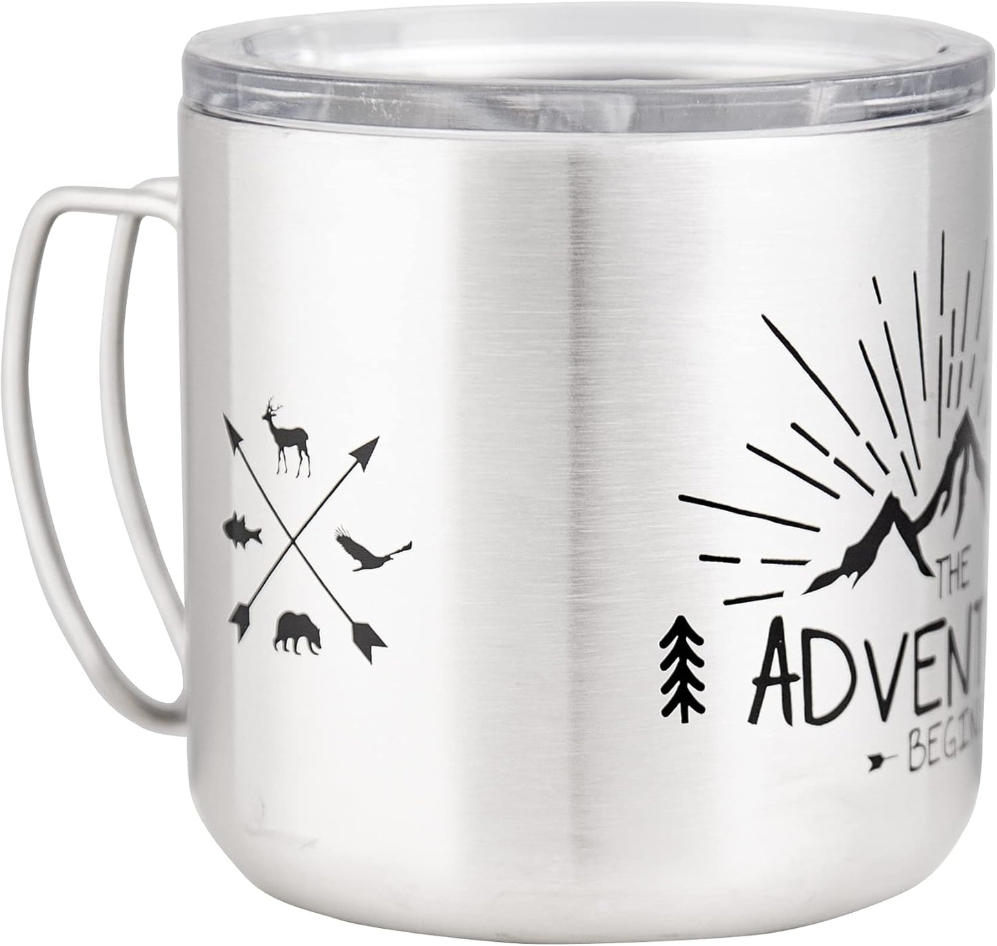 Edelstahltasse To-Go mit abnehmbaren Deckel (330 ml), Edelstahl To Go