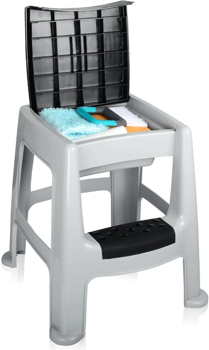 Tritthocker 2 Stufen mit Staufach