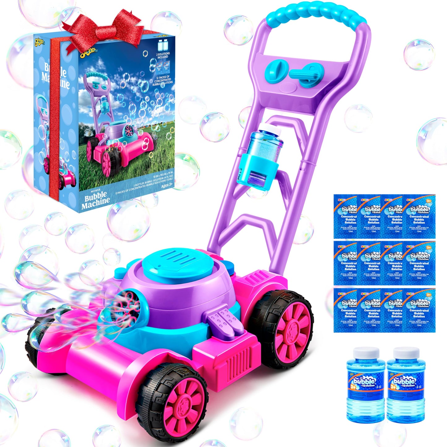 Seifenblasenmaschine für Kinder Outdoor-Spielzeug, Rosa