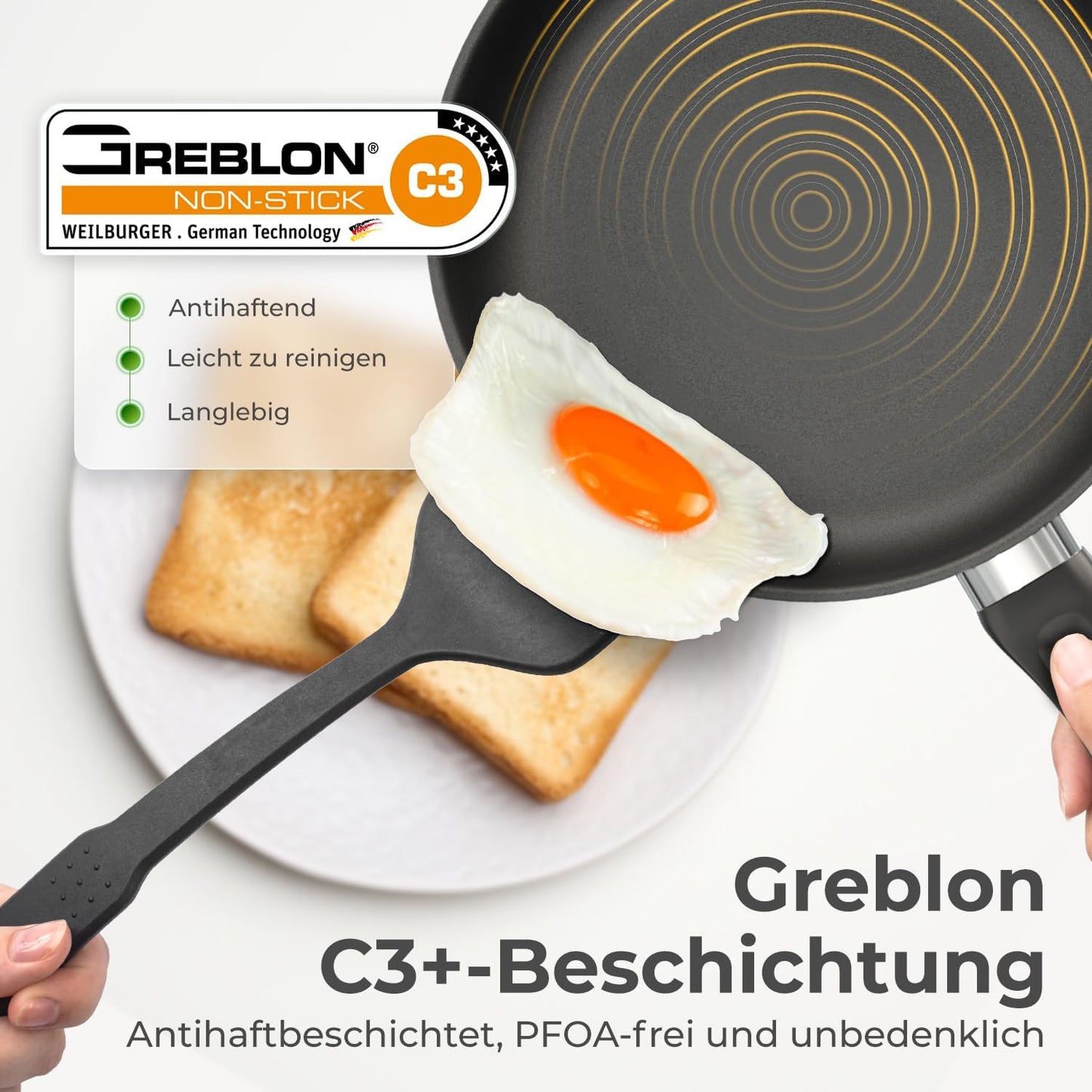 Bratpfanne, backofenfest & spülmaschinengeeignet, Pfanne 28 cm