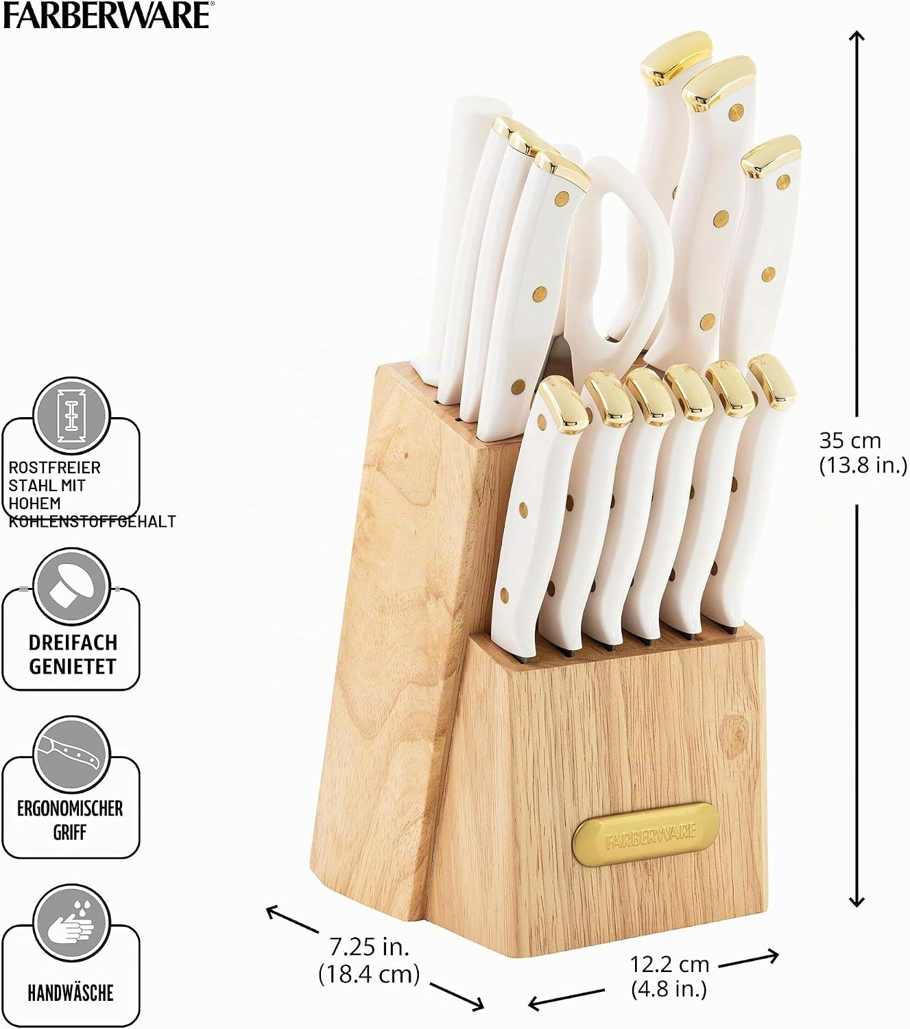 15-teiliges Messerblock-Set