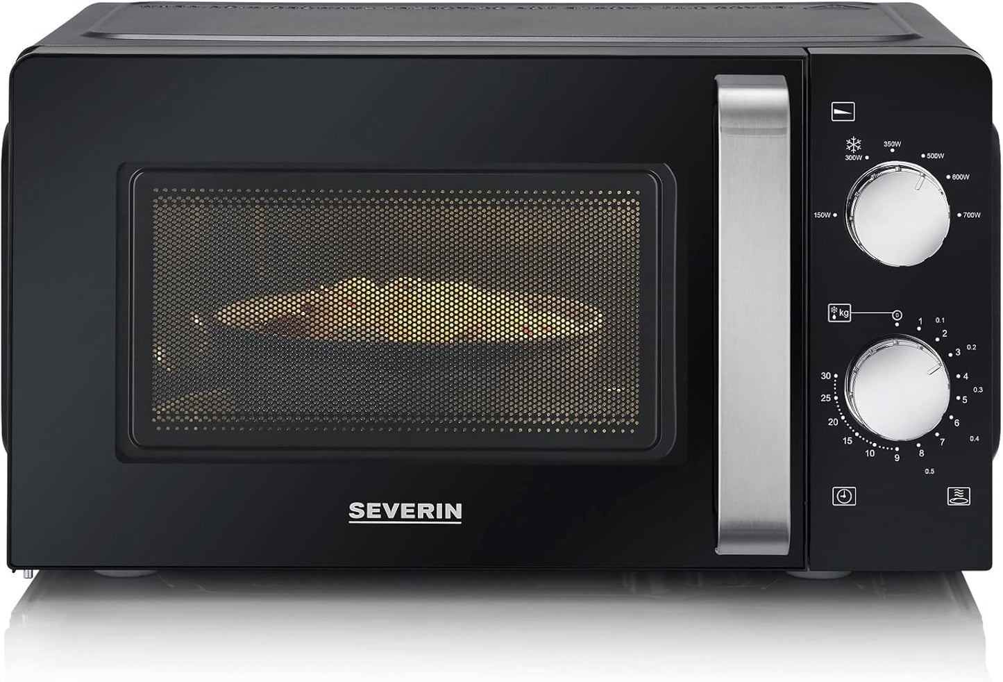 Mikrowelle MW7886, 17L, Silber-Schwarz
