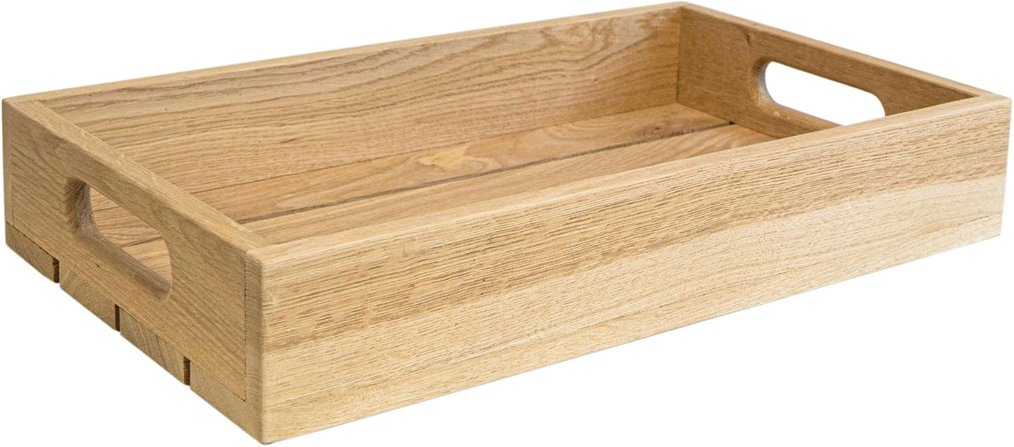 Serviertablett aus Eichenholz (50x30x8cm), Eichentablett 50x30x8cm