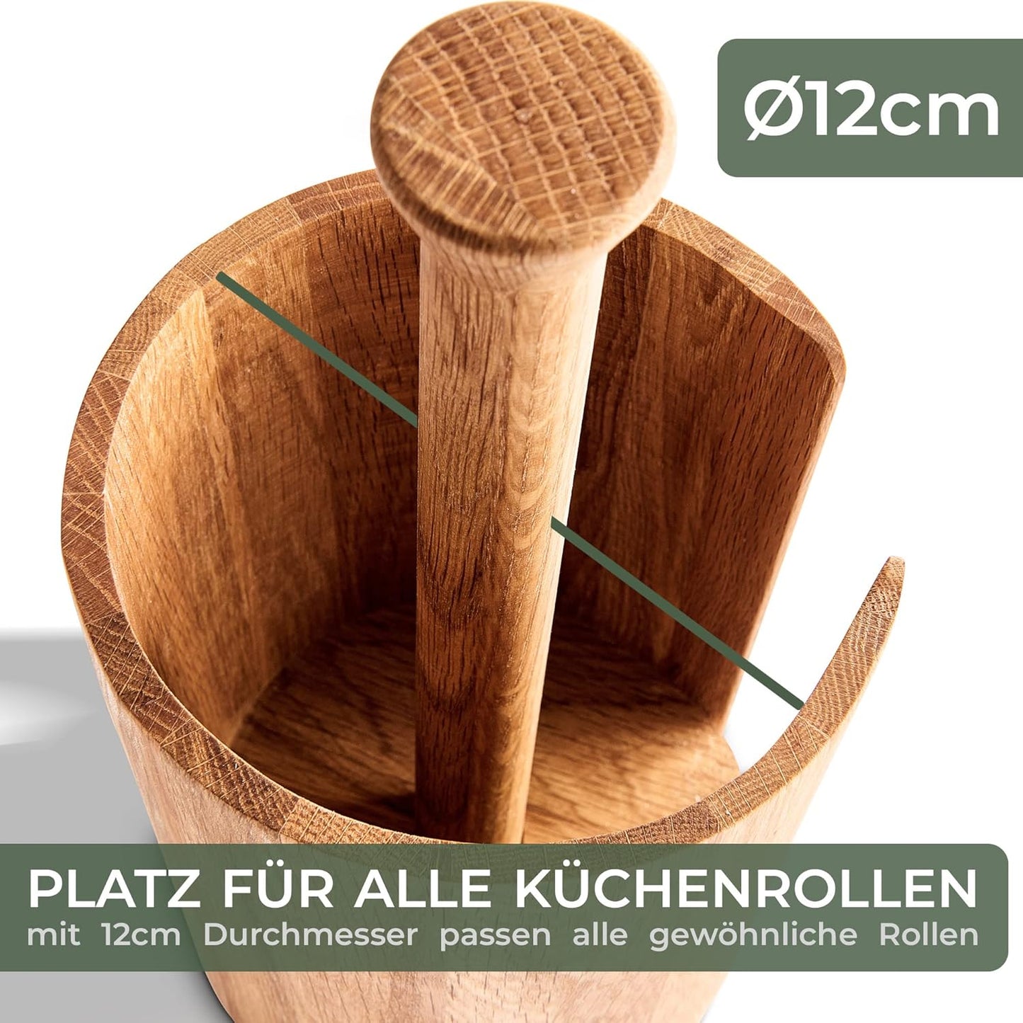 Küchenrollenhalter, Eiche