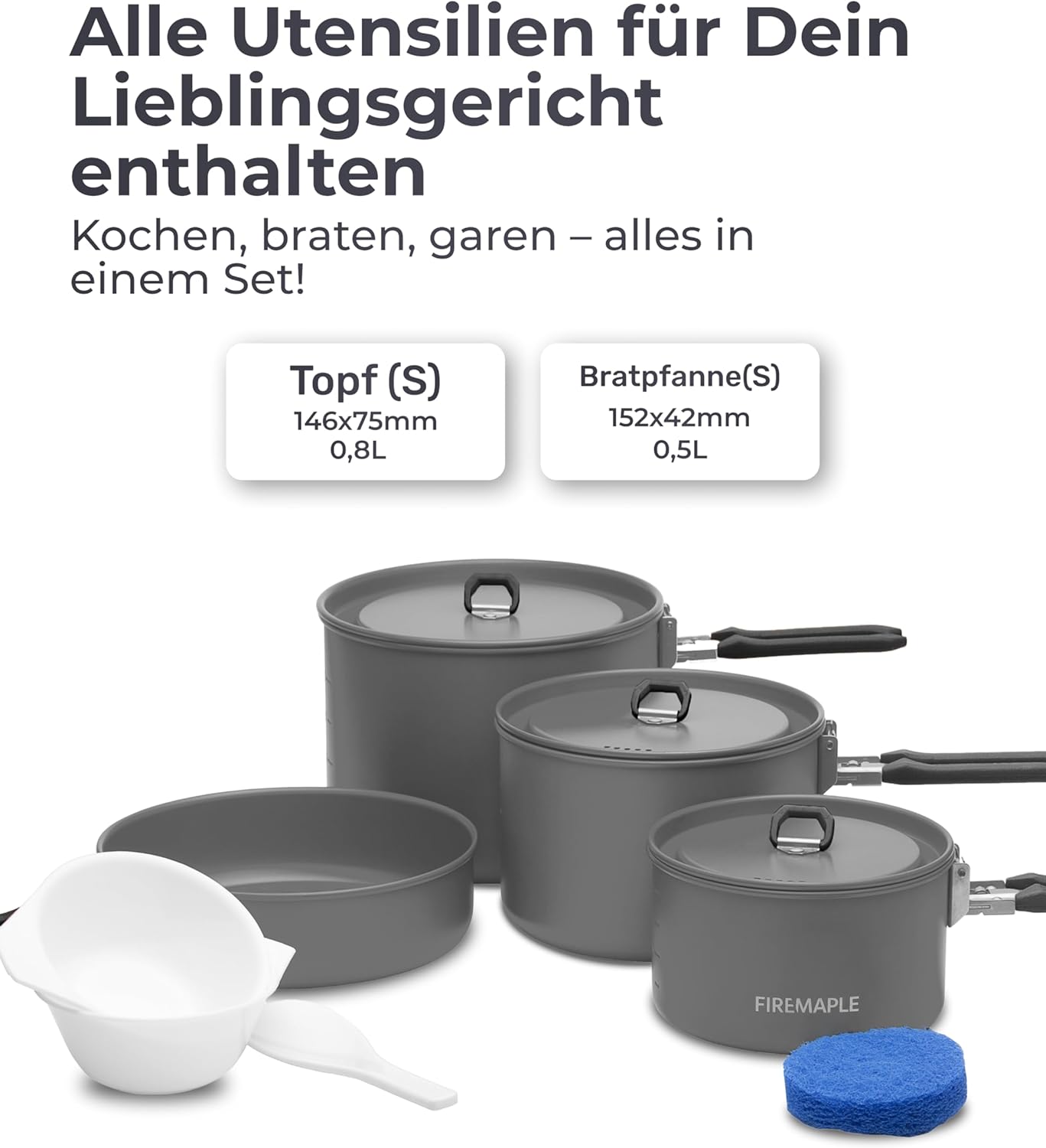 Camping-Geschirrset, FEAST 1 Black