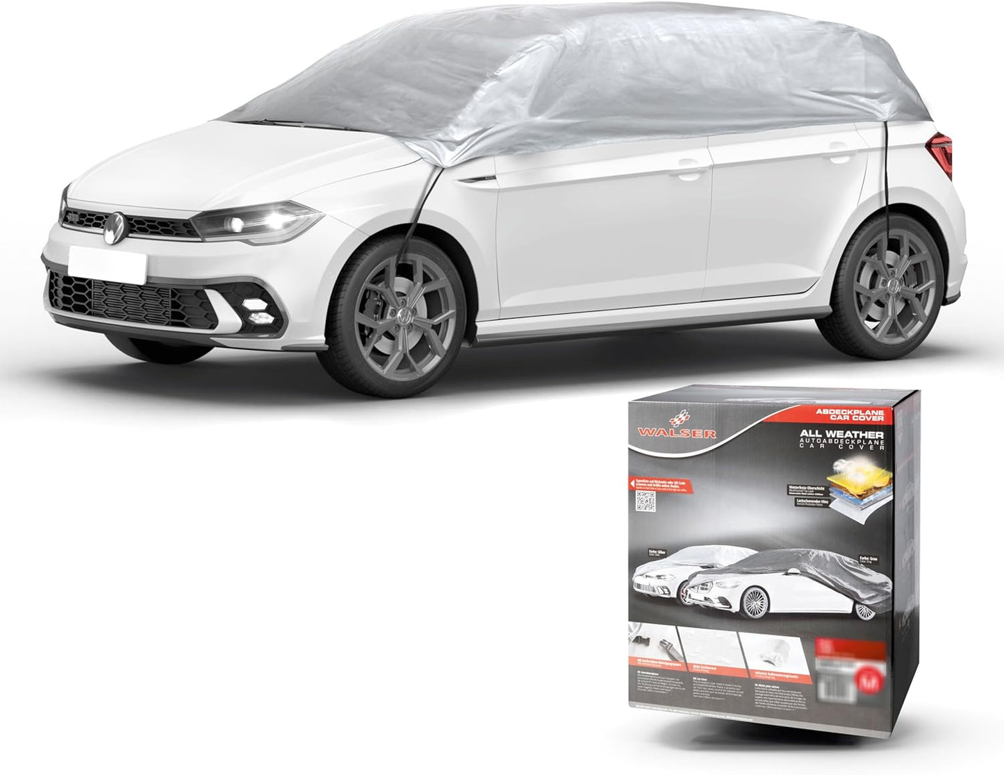 Autoabdeckplane All Weather Basic, M - silber Halbgarage
