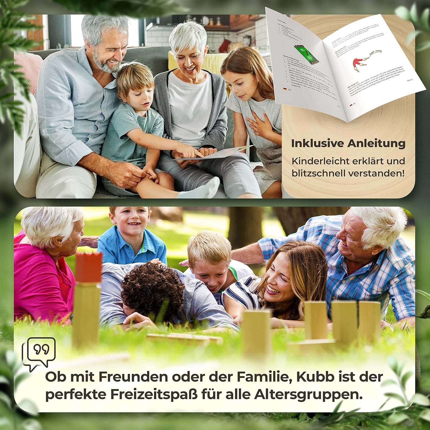 Kubb Wurfspiel Set inkl. Tragebeutel