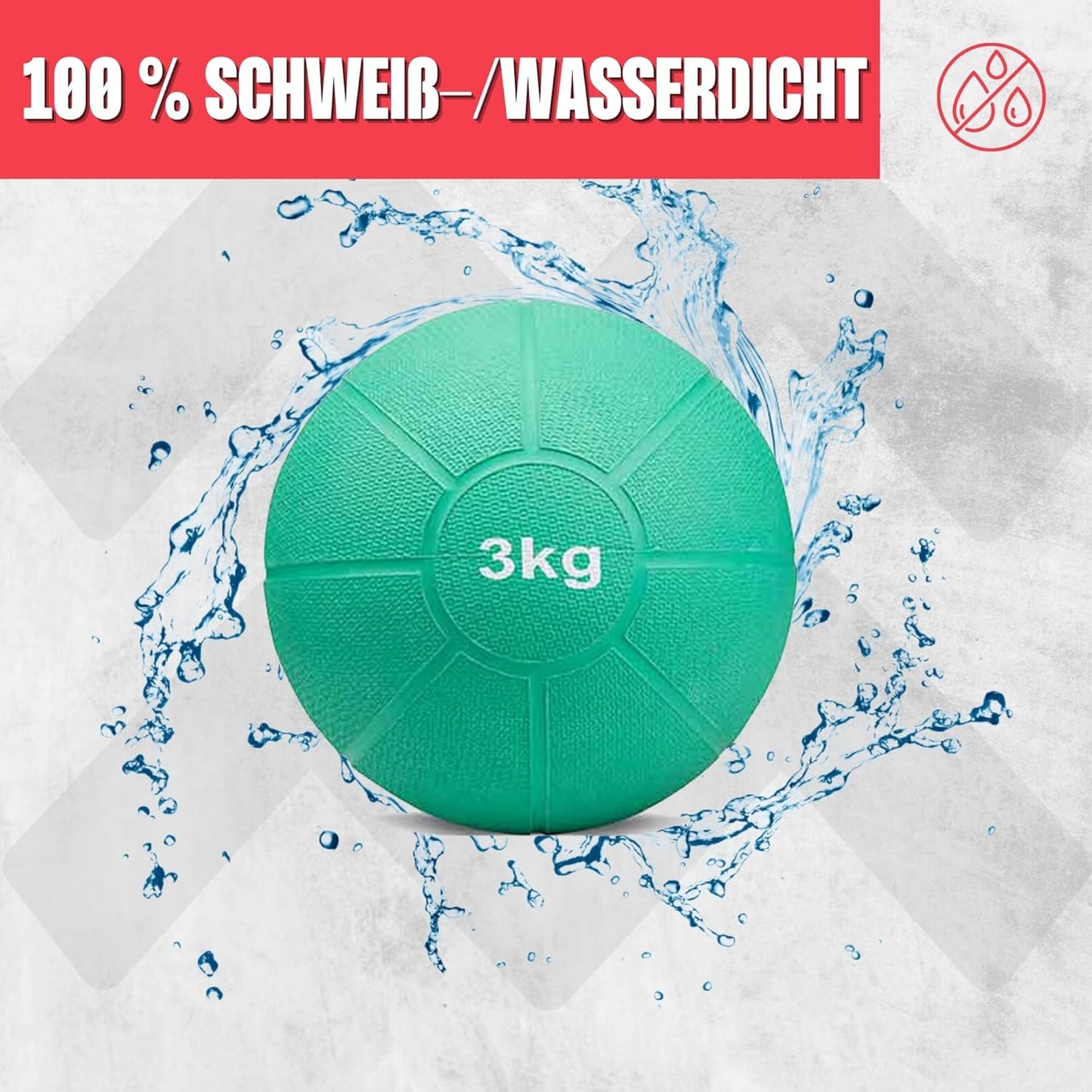 Medizinball, Grün - 3kg