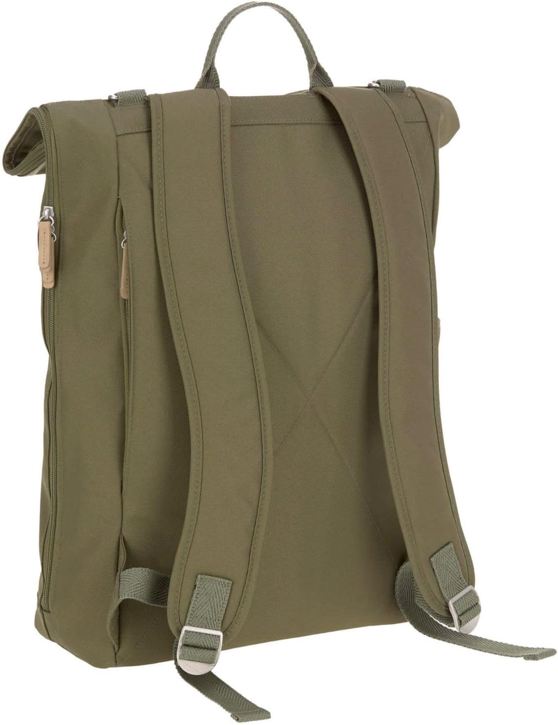 Wickeltasche mit Wickelunterlage und Flaschenhalter, Grün
