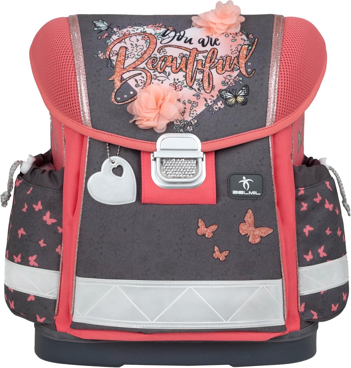 Classy Schulranzen-Set (4-teilig), M Bloomy Blossom