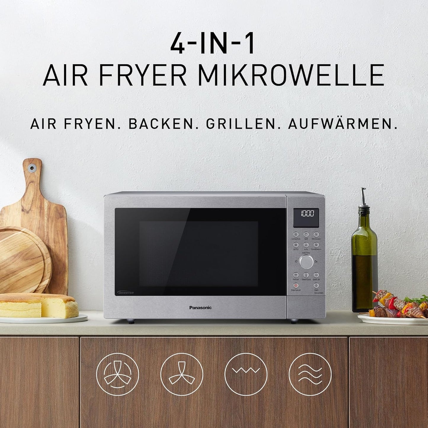 Kombi-Mikrowelle mit Airfryer-Funktion