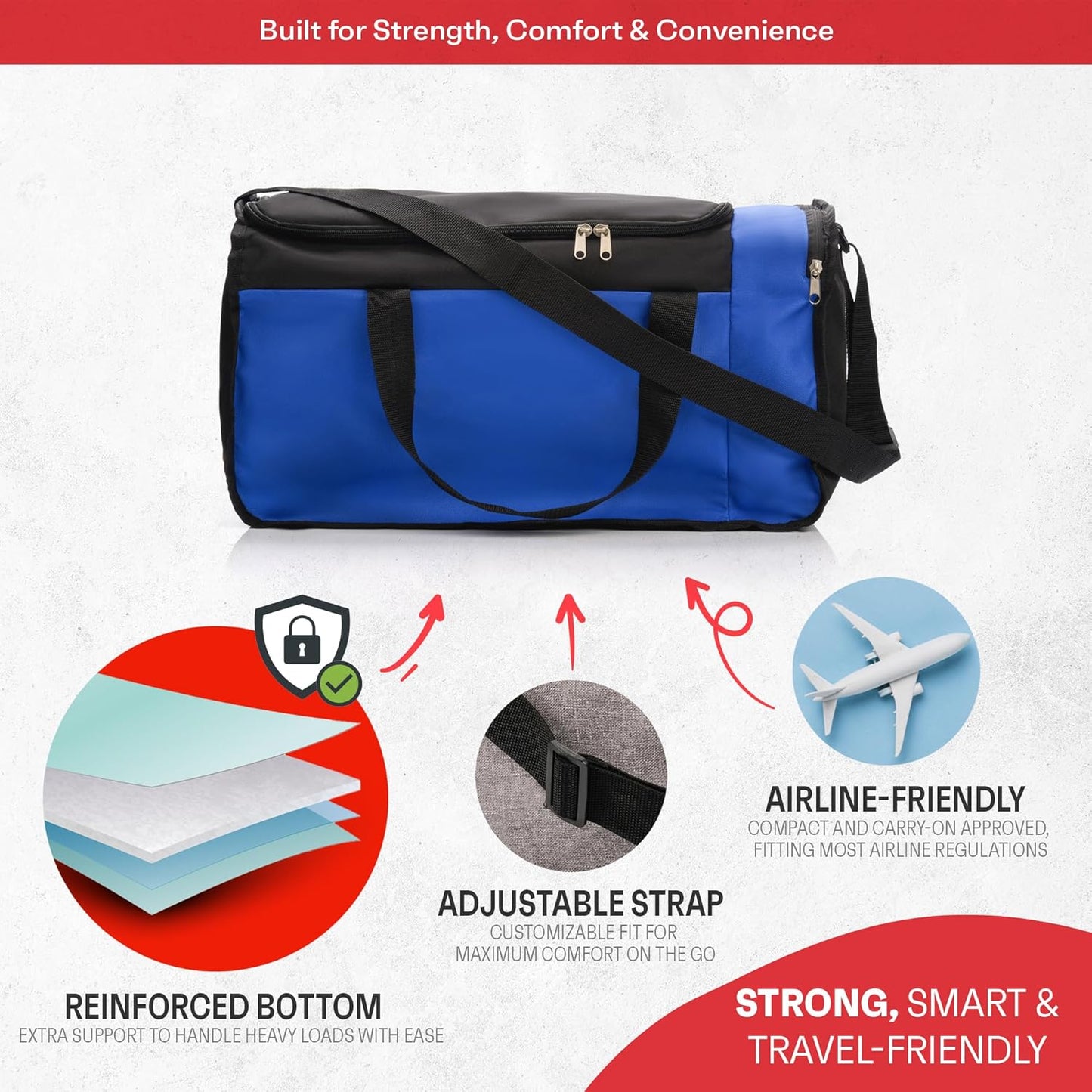 Sporttasche 40 L, 40 L Marineblau / Schwarz