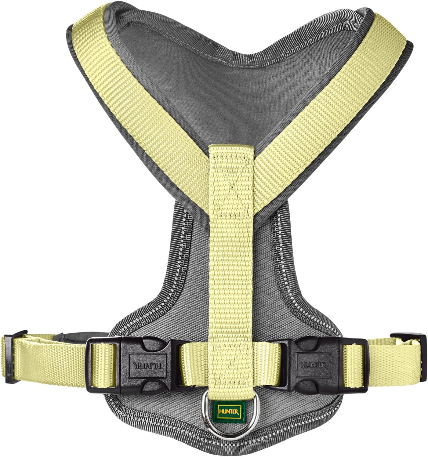 Hundegeschirr mit Neoprenpolsterung, matcha/grau Large