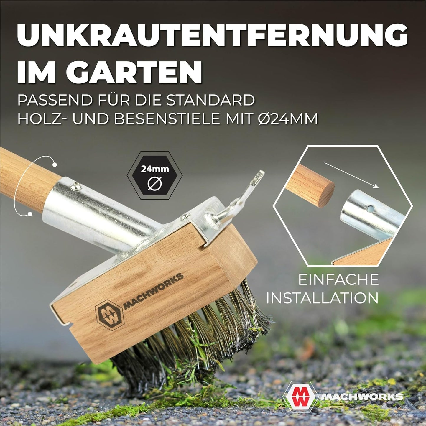 5-teiliges Fugenbürsten Set mit Fugenkratzer, 5