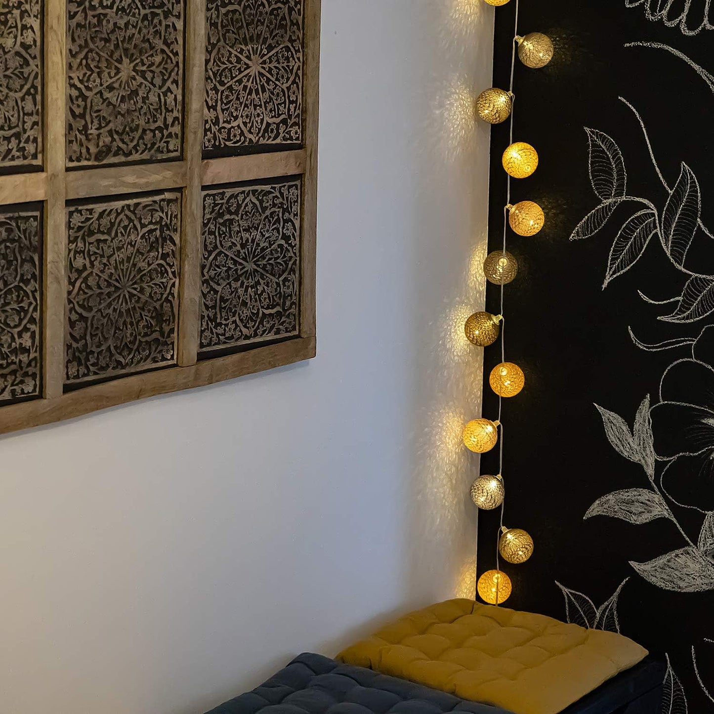 LED Baumwollkugeln, Karamell; 1.6 m