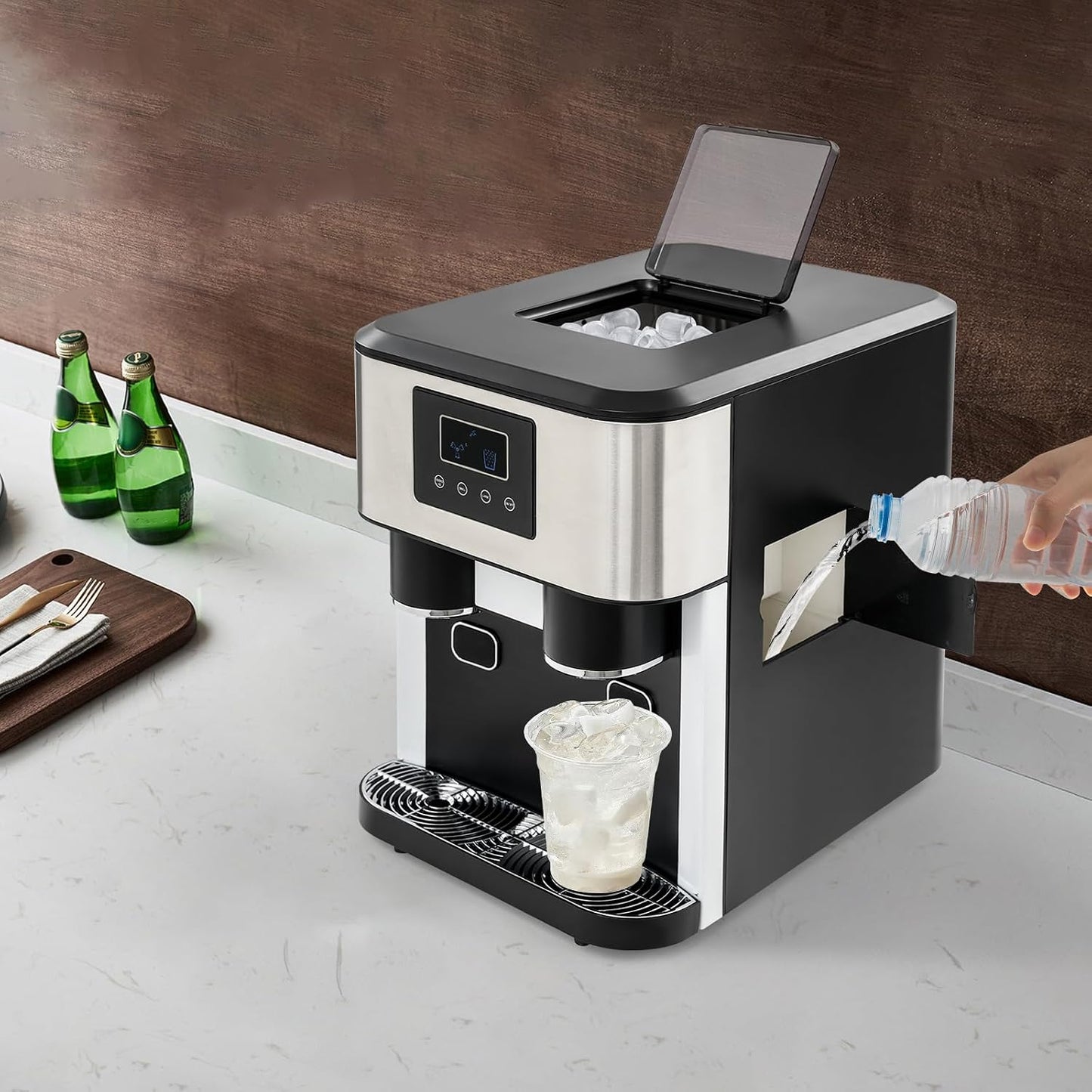 3-in-1 Eiswürfel- und Crushed-Eis-Maschine